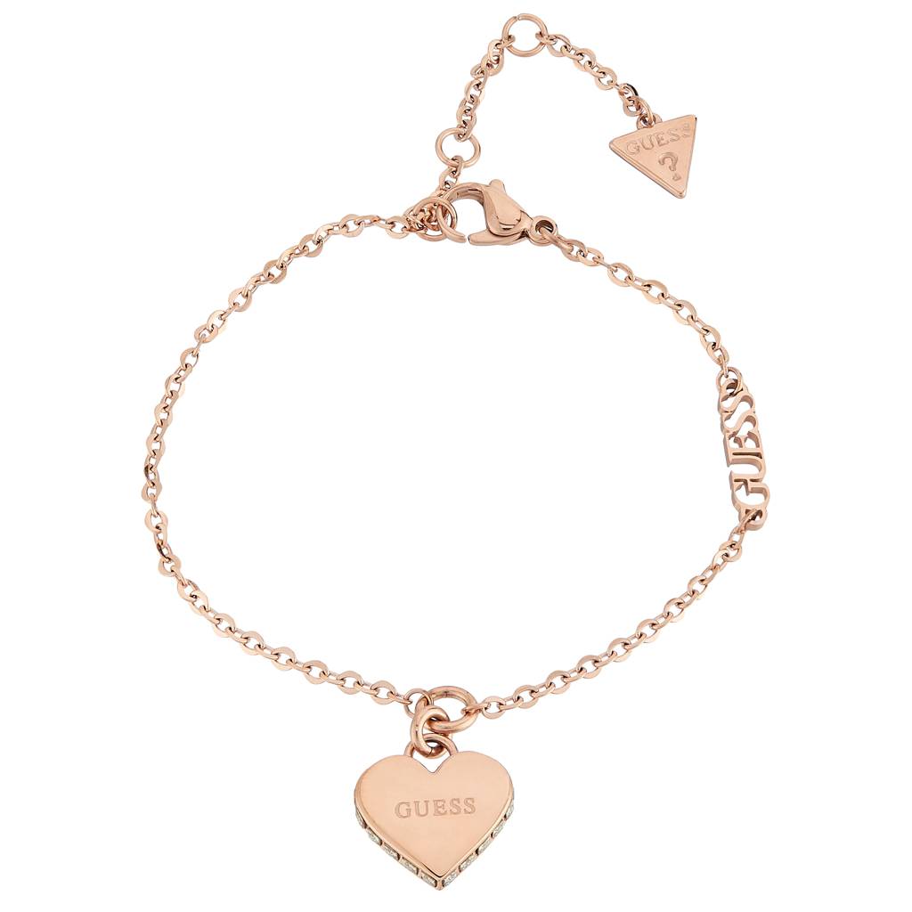 Guess Falling In Love Rose Gold-Plated Stainless Steel Bracelet For Women : UBB02229RGL