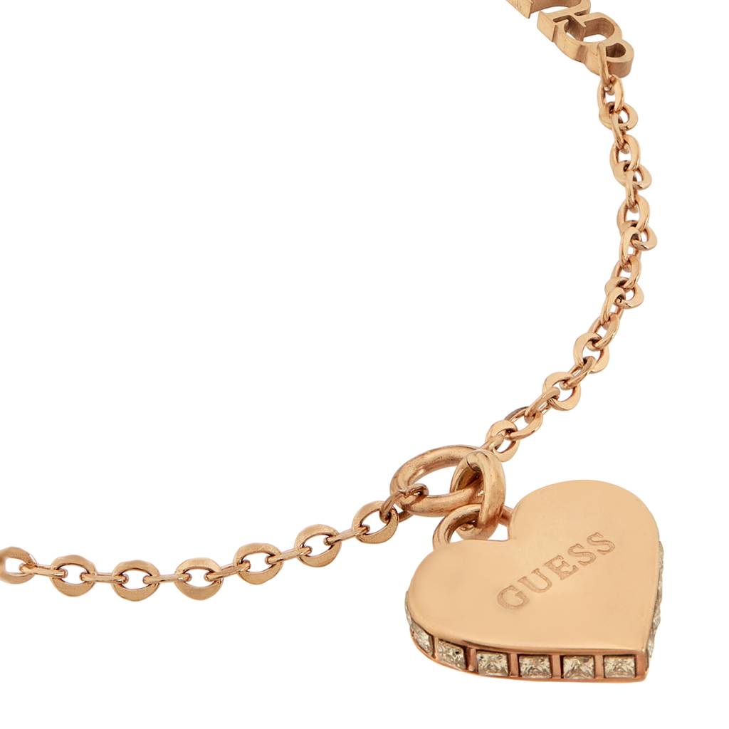 Guess Falling In Love Rose Gold-Plated Stainless Steel Bracelet For Women : UBB02229RGL