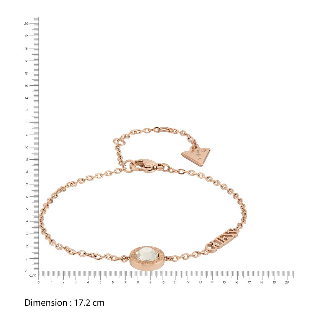 Guess Color My Day Rose Gold-Plated Stainless Steel Crystal Bracelet For Women : UBB02246RGL