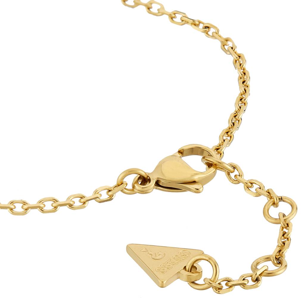 Guess 4G Loop Gold-Plated Stainless Steel Bracelet For Women : UBB02282YGWHL
