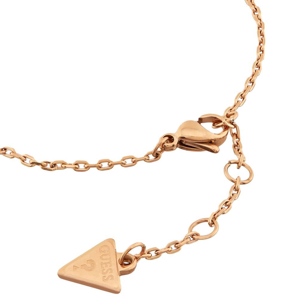Guess Lovely Rose Gold-Plated Stainless Steel Bracelet For Women