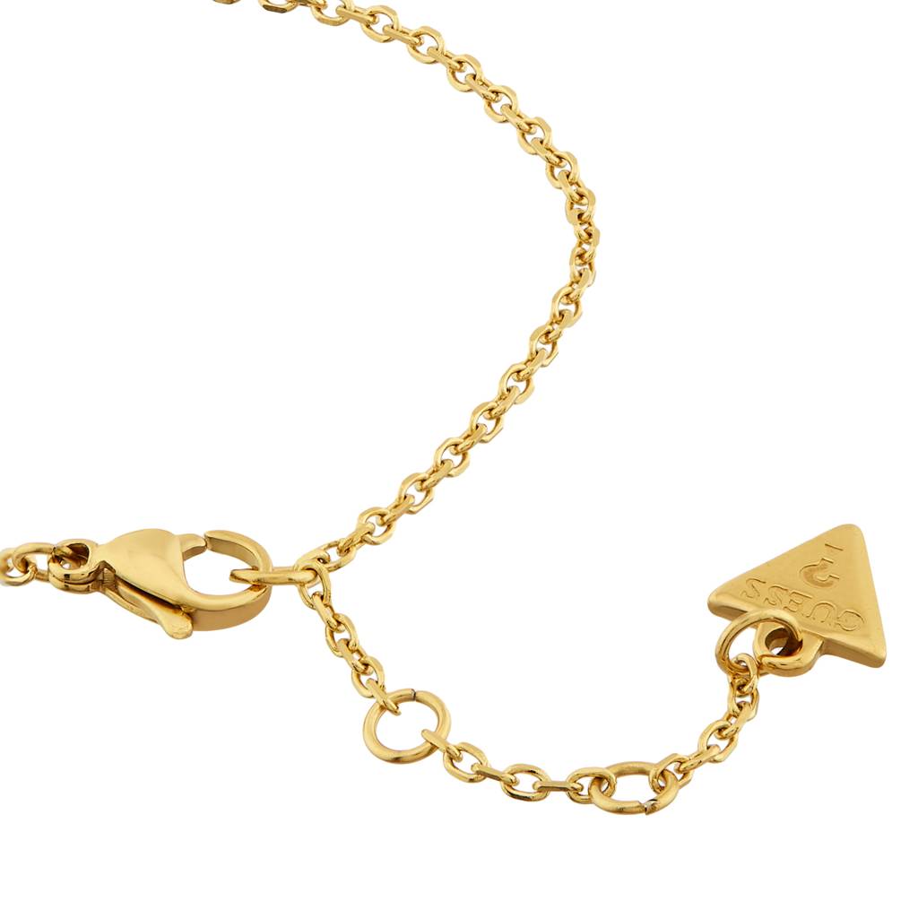 Guess Heart Cage Gold-Plated Stainless Steel Bracelet For Women : UBB03100YGS