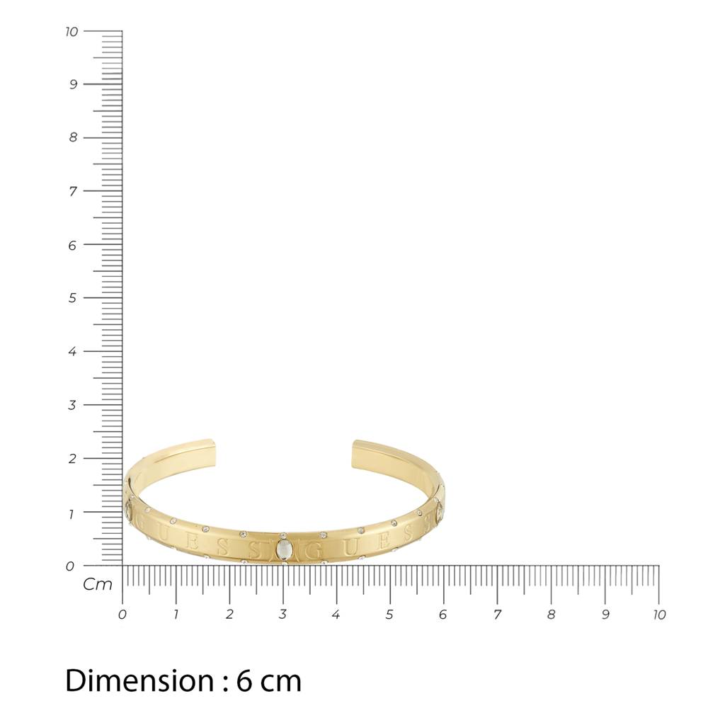 Guess Just Gold-Plated Stainless Steel Bracelet For Women : UBB03115YGL