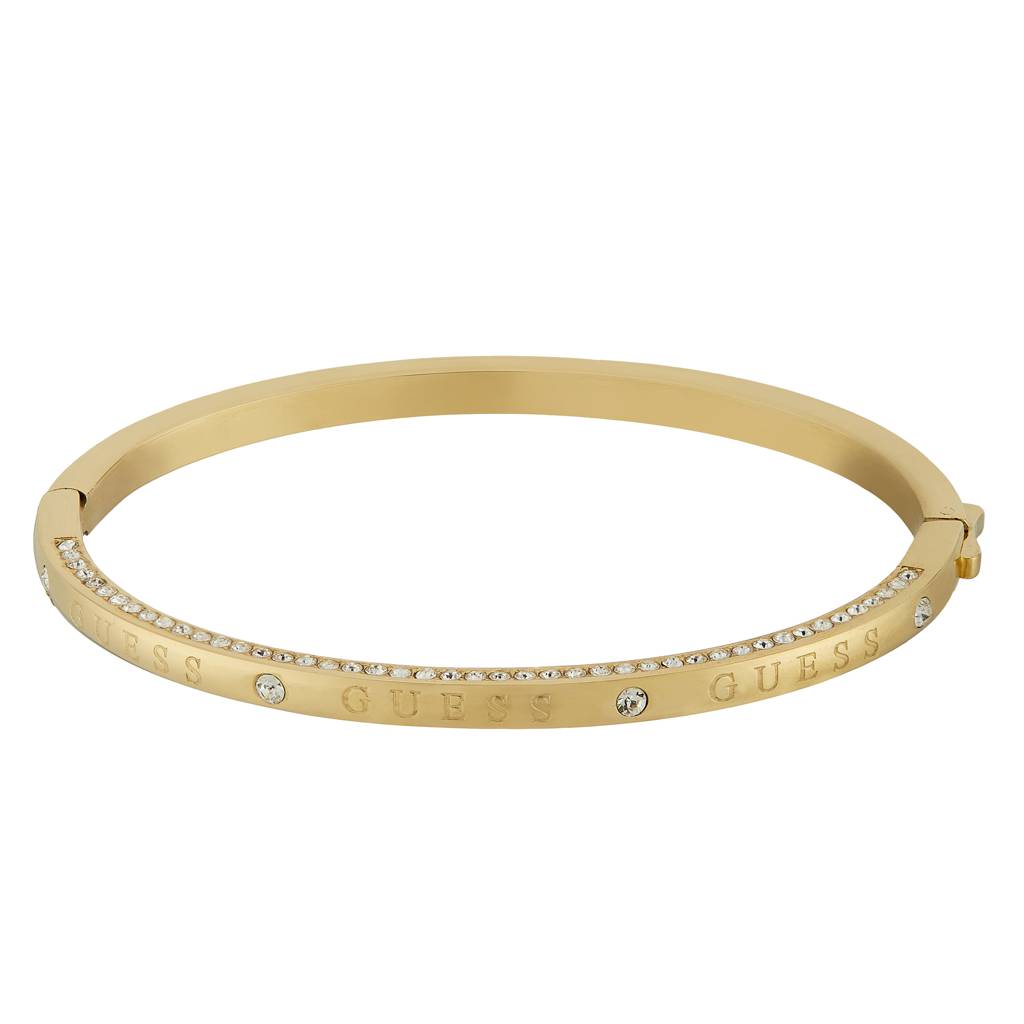 Guess Circle Lights Gold-Plated Stainless Steel Bracelet For Women : UBB03163YGL