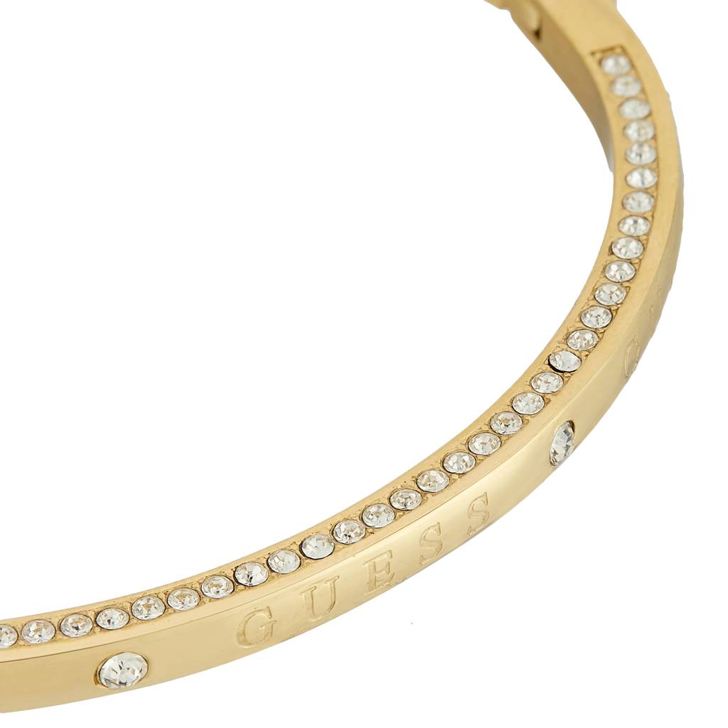 Guess Circle Lights Gold-Plated Stainless Steel Bracelet For Women : UBB03163YGL