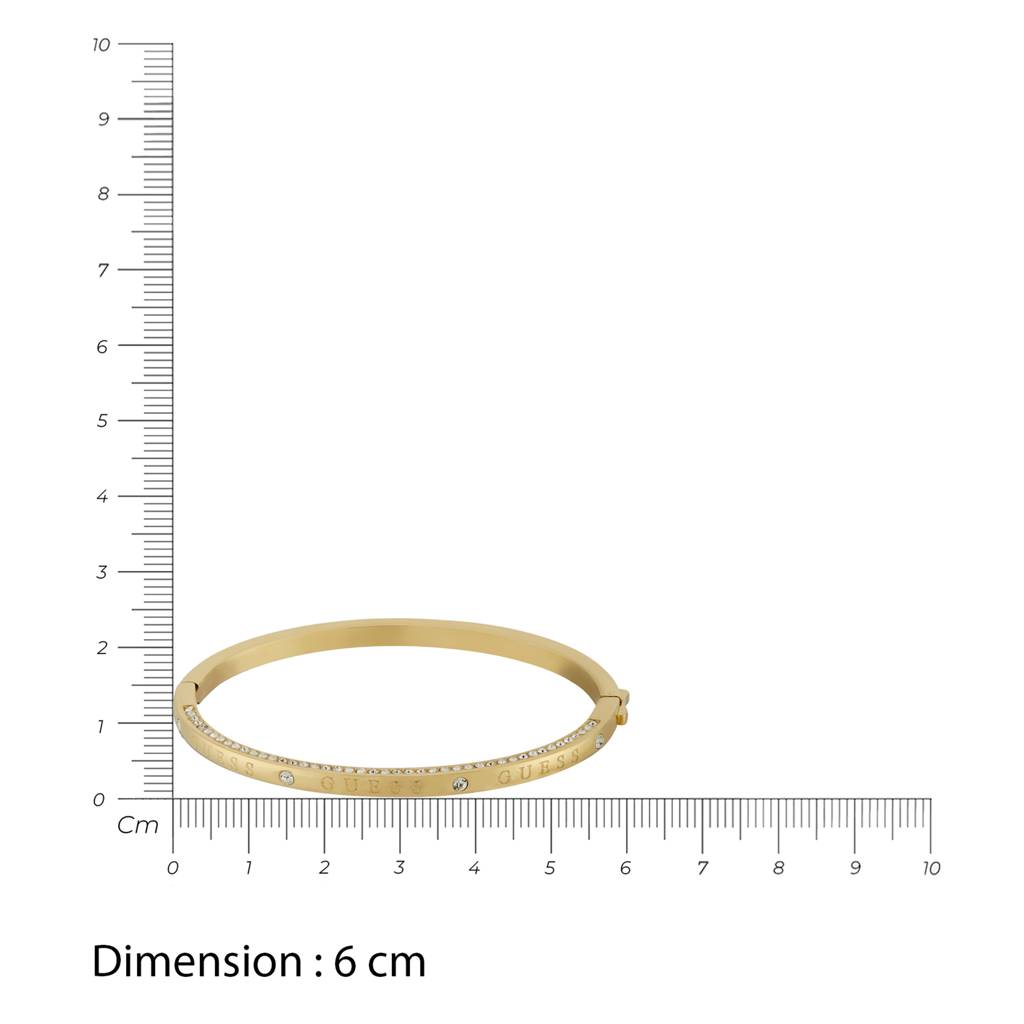 Guess Circle Lights Gold-Plated Stainless Steel Bracelet For Women : UBB03163YGL