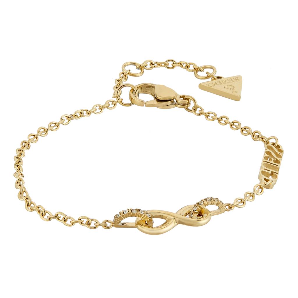 Guess Endless Dream Plated Stainless Steel Bracelet For Women : UBB03265YGS