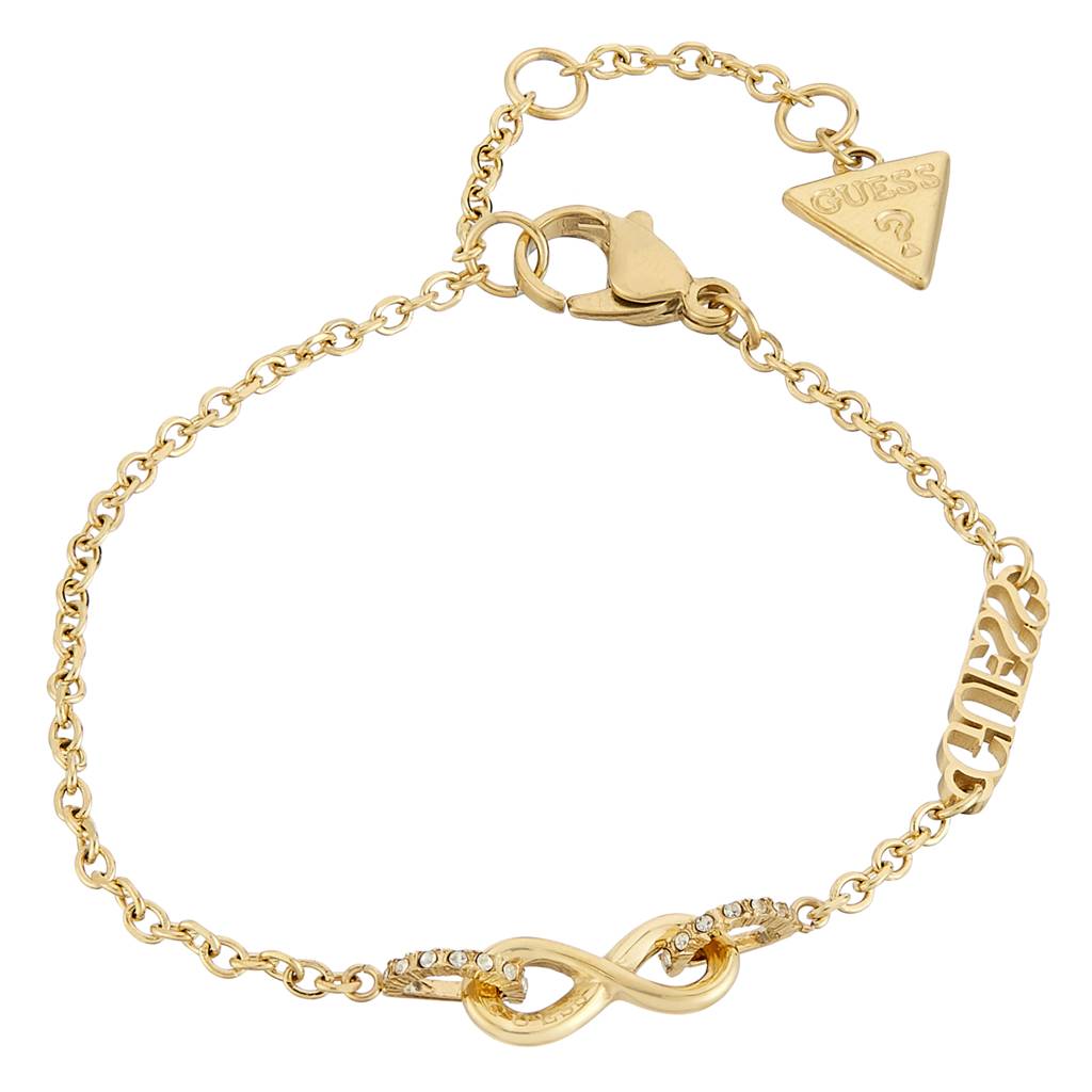 Guess Endless Dream Plated Stainless Steel Bracelet For Women : UBB03265YGS