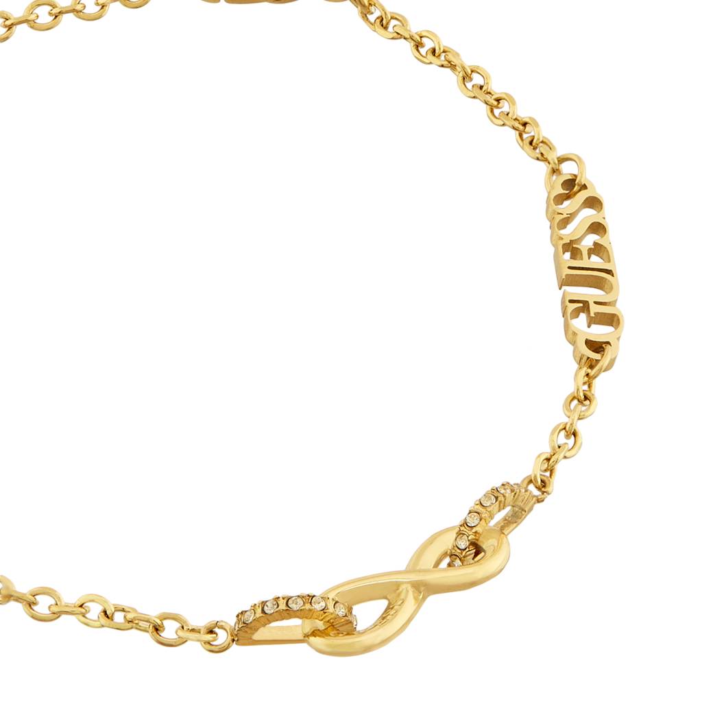 Guess Endless Dream Plated Stainless Steel Bracelet For Women : UBB03265YGS