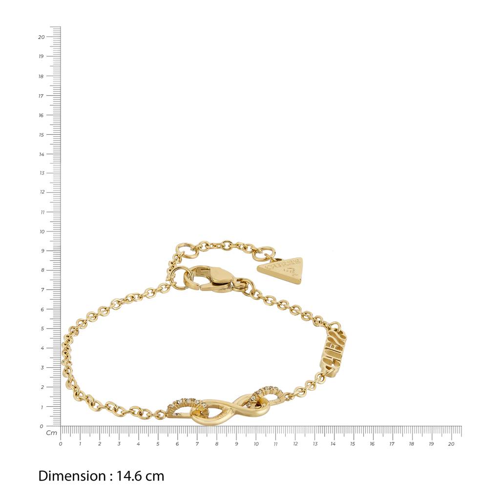 Guess Endless Dream Plated Stainless Steel Bracelet For Women : UBB03265YGS