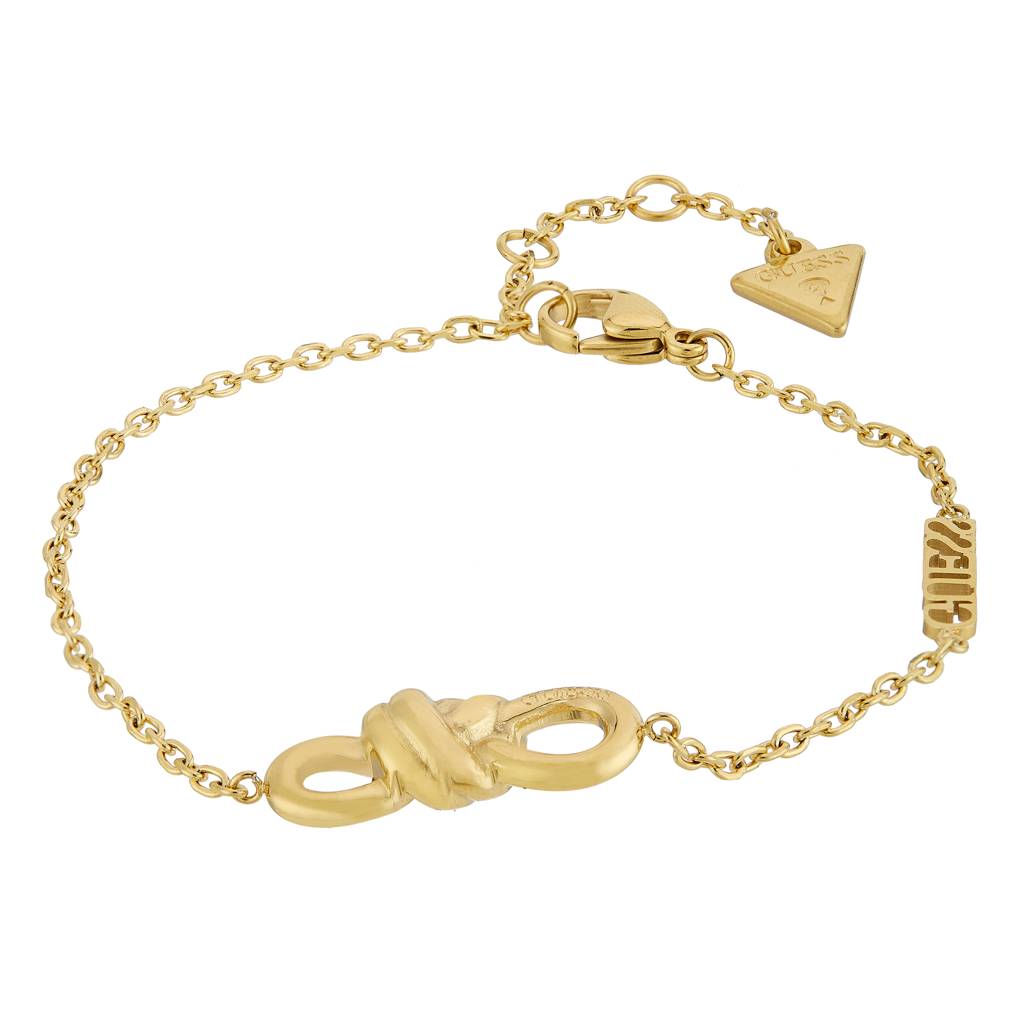 Guess Modern Love Gold-Plated Stainless Steel Bracelet For Women : UBB04011YGL