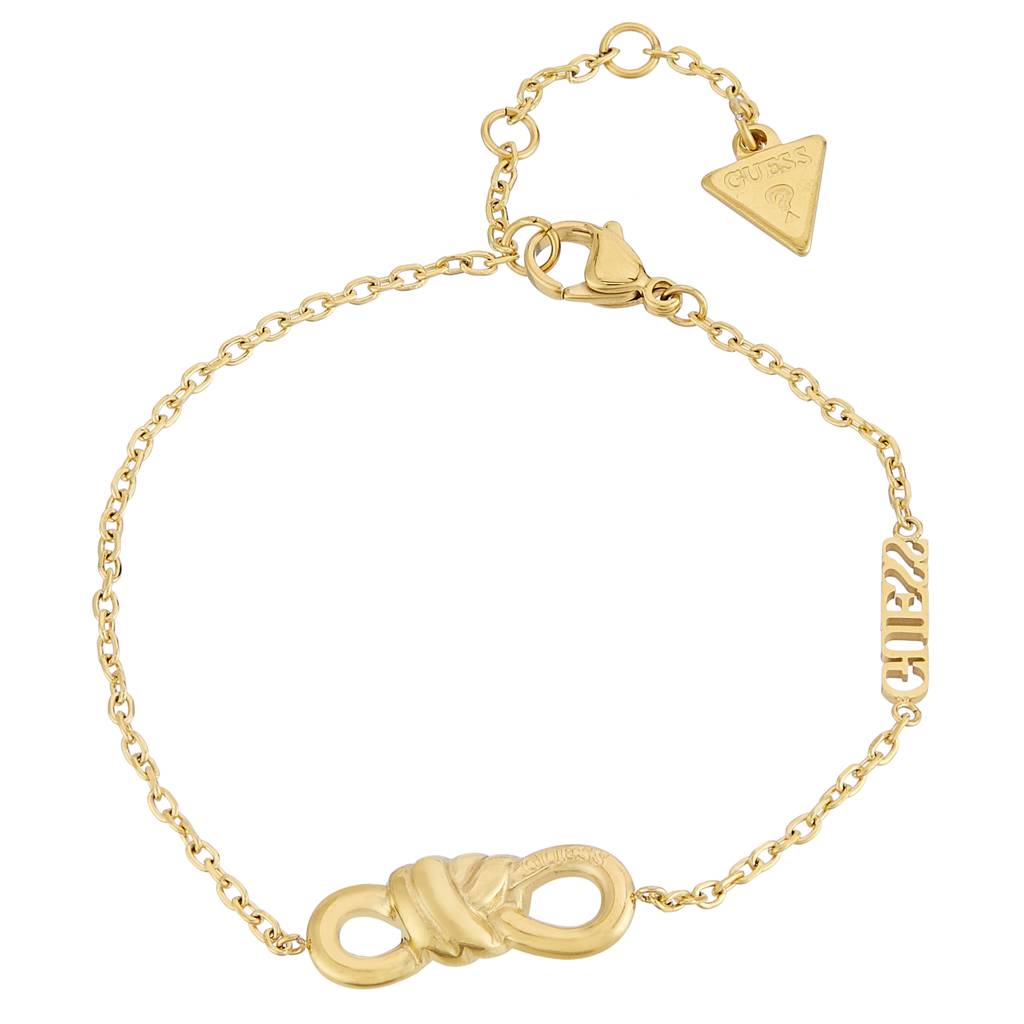 Guess Modern Love Gold-Plated Stainless Steel Bracelet For Women : UBB04011YGL