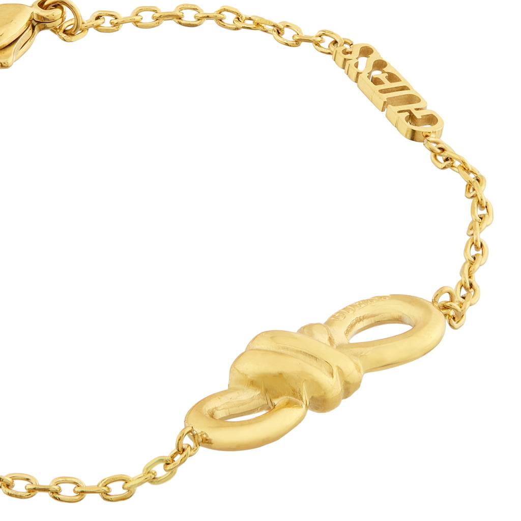 Guess Modern Love Gold-Plated Stainless Steel Bracelet For Women : UBB04011YGL