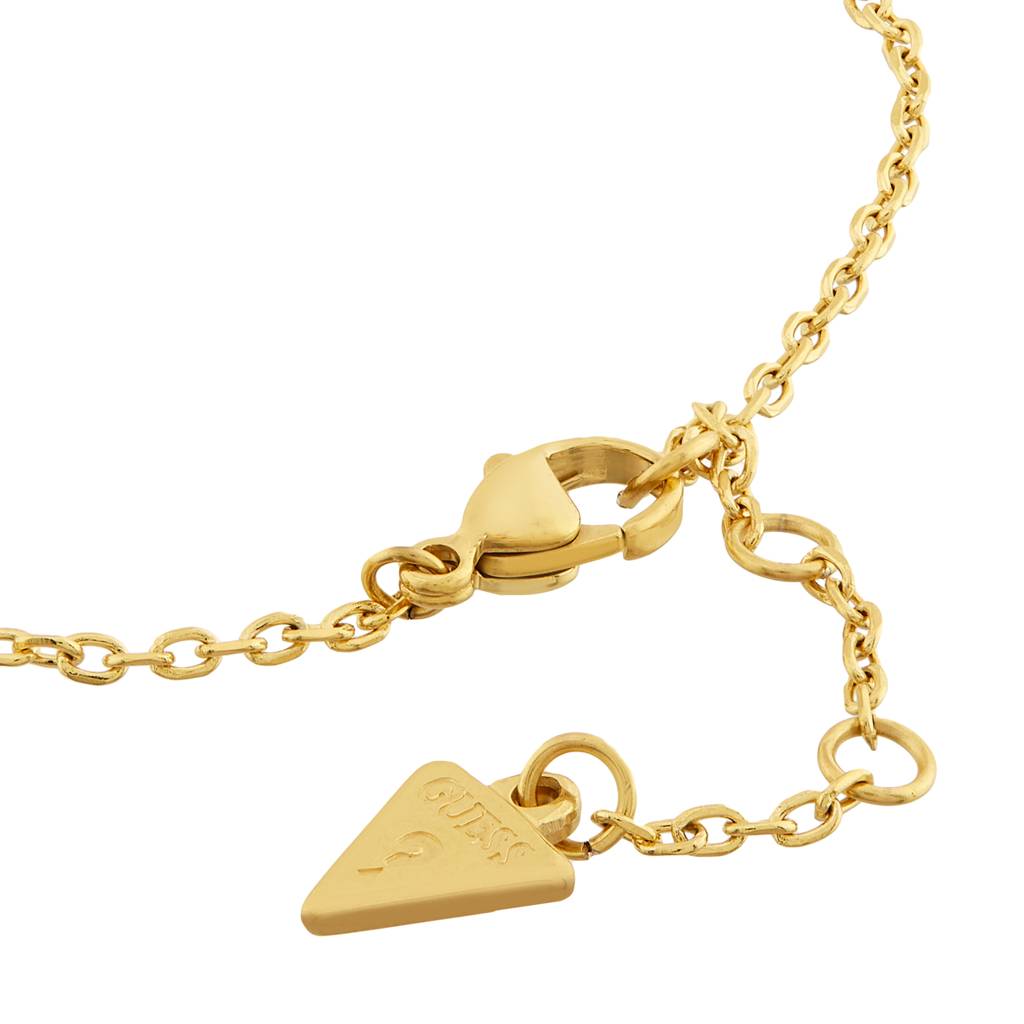 Guess Modern Love Gold-Plated Stainless Steel Bracelet For Women : UBB04011YGL