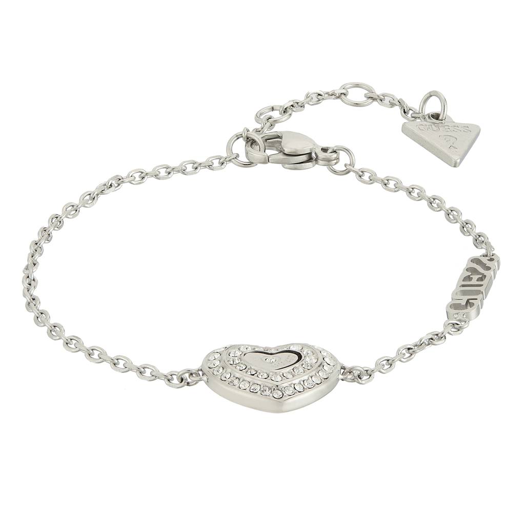 Guess Amami Silver-Plated Stainless Steel Bracelet For Women : UBB04031RHS