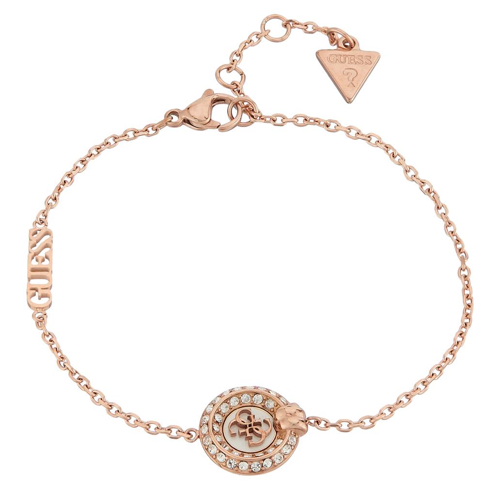 Guess Knot You Rose Gold-Plated Stainless Steel Bracelet For Women : UBB04053RGWHL