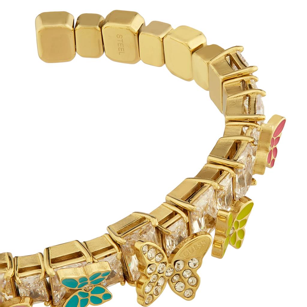 Guess Chrysalis Gold-Plated Stainless Steel Bracelet For Women : UBB04088YGMC