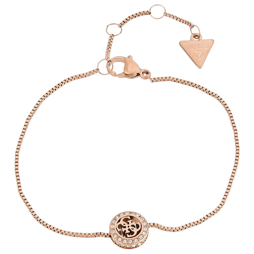 Guess 4G Crush Rose Gold-Plated Stainless Steel Bracelet For Women : UBB04163RGL