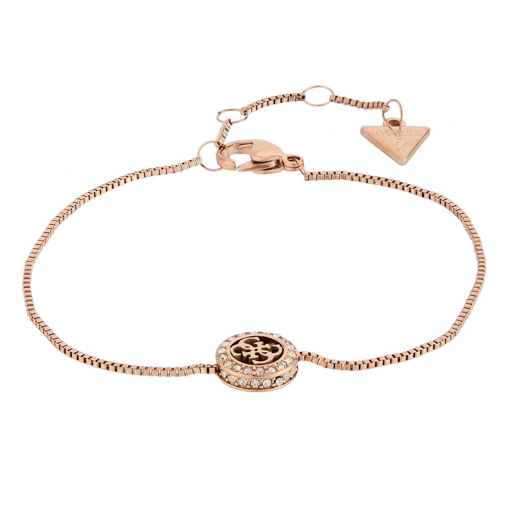 Guess 4G Crush Rose Gold-Plated Stainless Steel Bracelet For Women : UBB04163RGL
