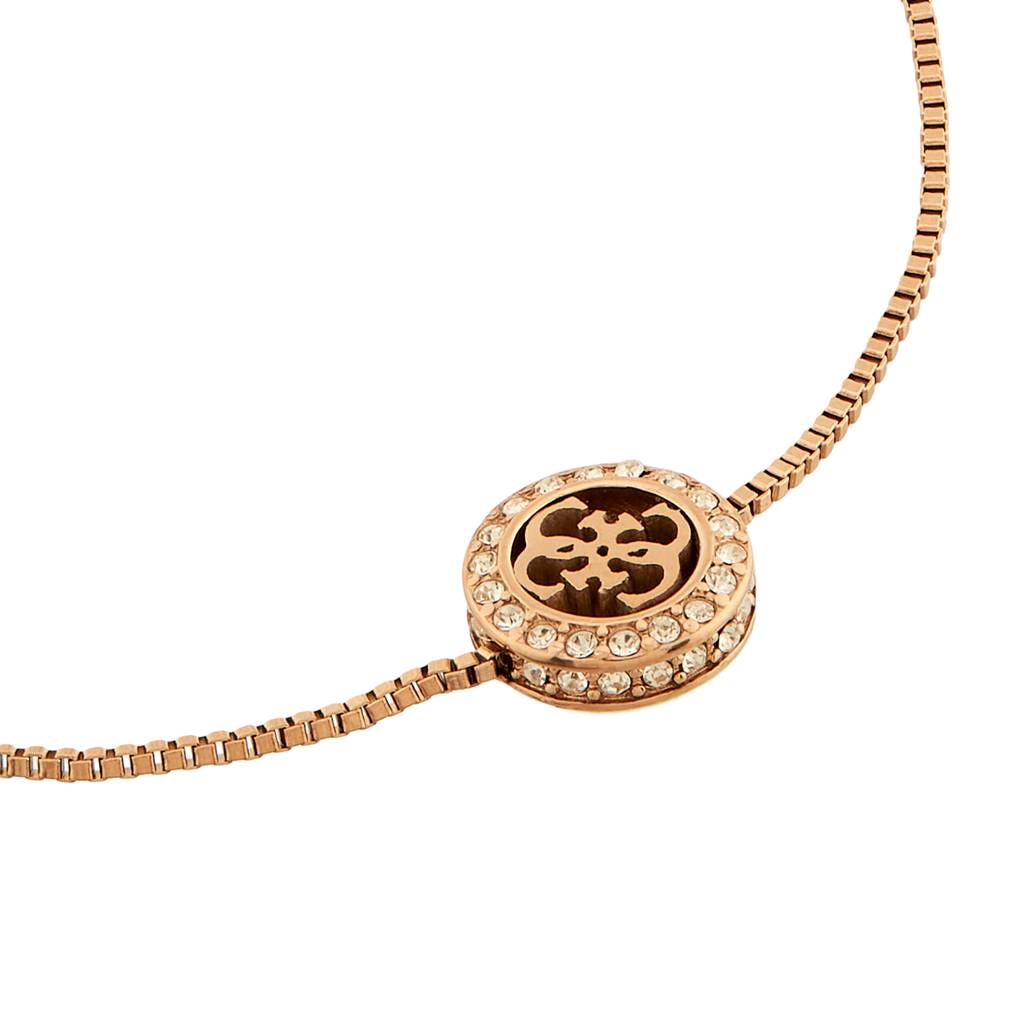 Guess 4G Crush Rose Gold-Plated Stainless Steel Bracelet For Women : UBB04163RGL