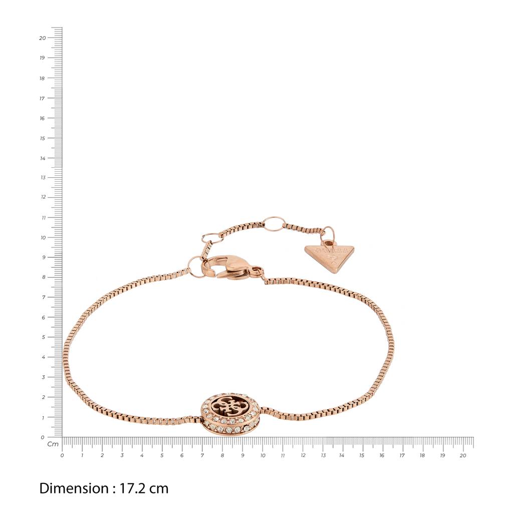 Guess 4G Crush Rose Gold-Plated Stainless Steel Bracelet For Women : UBB04163RGL