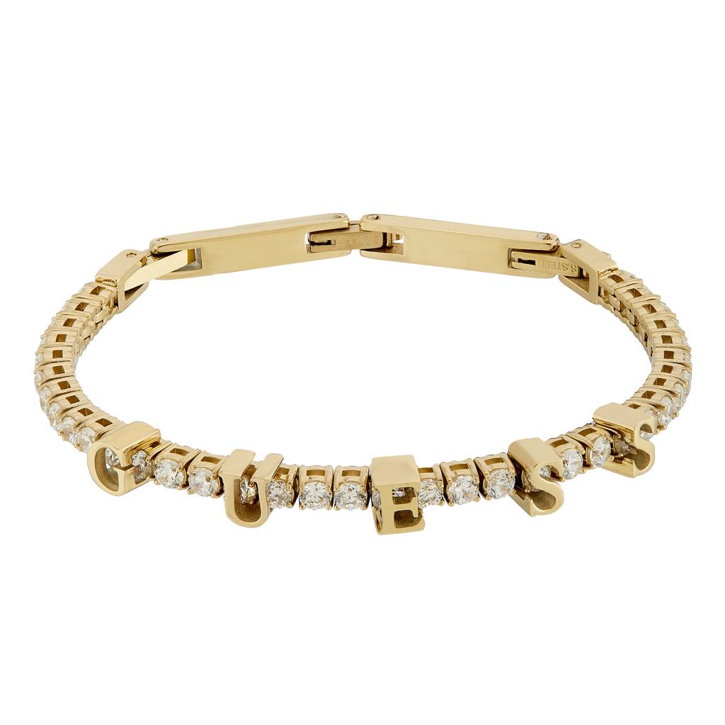 Guess Arm-Party Gold-Plated Stainless Steel Bracelet For Women : UBB04218YG