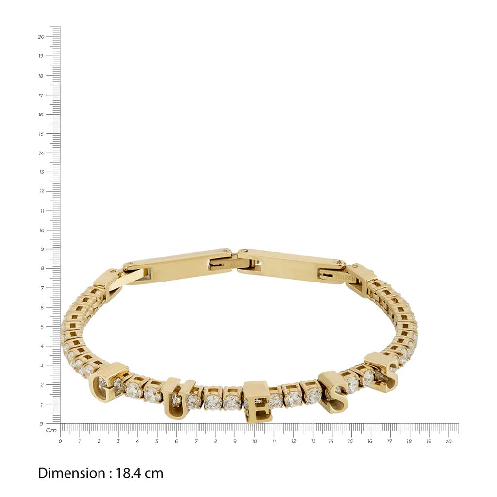 Guess Arm-Party Gold-Plated Stainless Steel Bracelet For Women : UBB04218YG