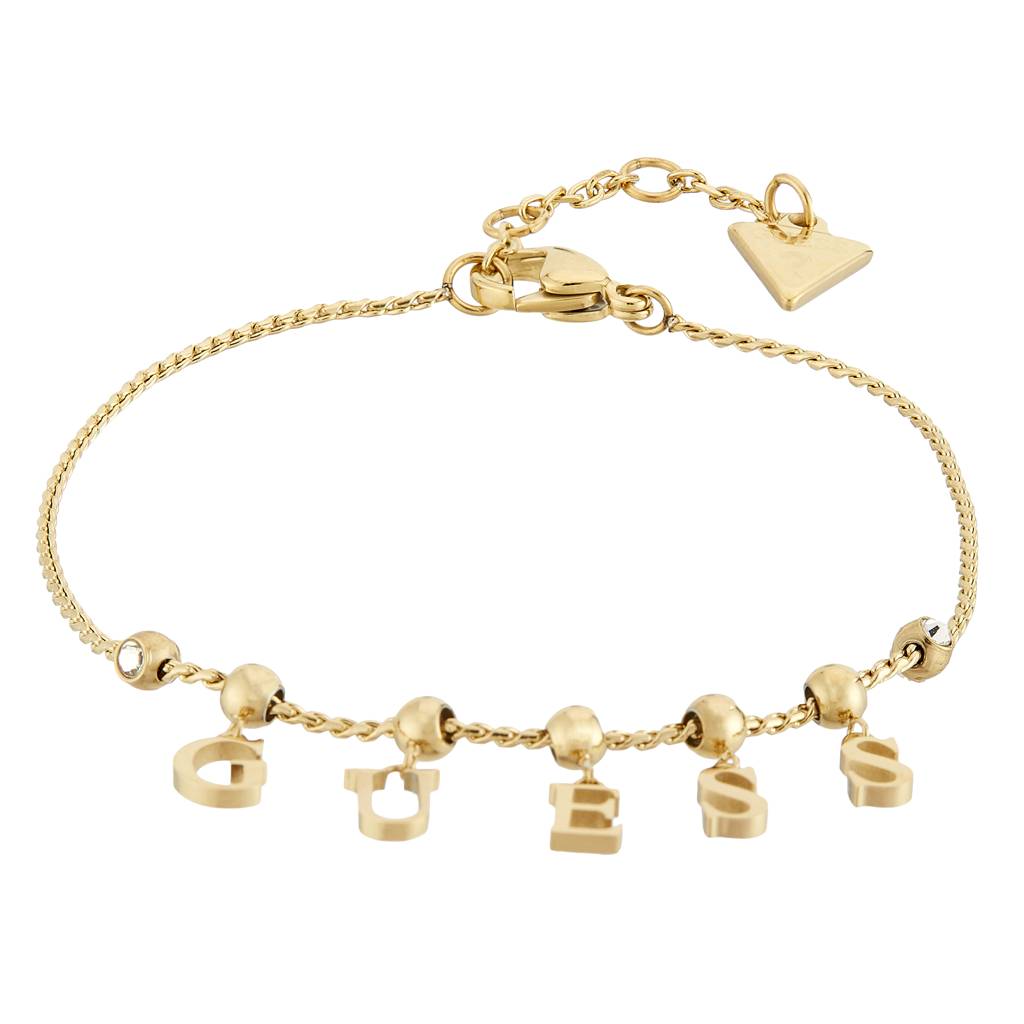 Guess Arm Party Gold-Plated Stainless Steel Bracelet For Women : UBB04224YGL