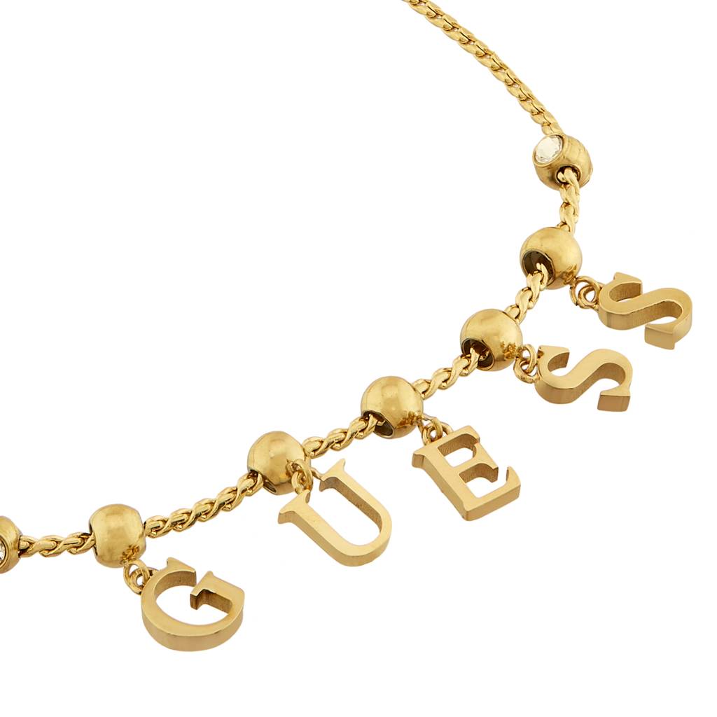 Guess Arm Party Gold-Plated Stainless Steel Bracelet For Women : UBB04224YGL