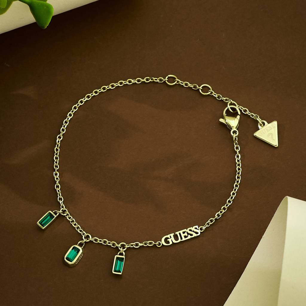 Guess Hashtag Gold-Plated Stainless Steel Bracelet For Women