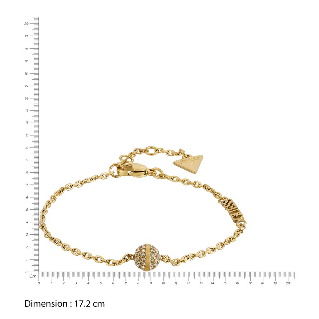 Guess Calypso Gold-Plated Stainless Steel Bracelet For Women : UBB04456YGL