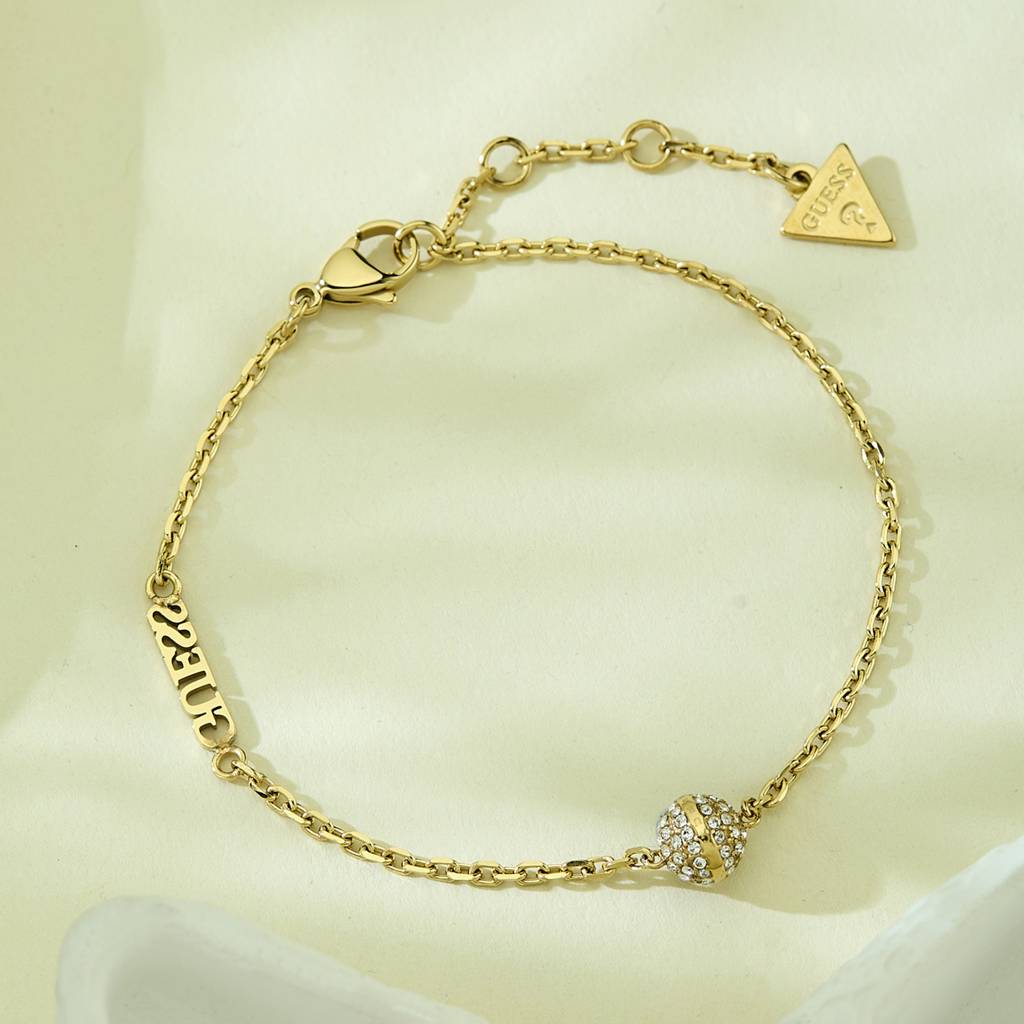 Guess Calypso Gold-Plated Stainless Steel Bracelet For Women : UBB04456YGS