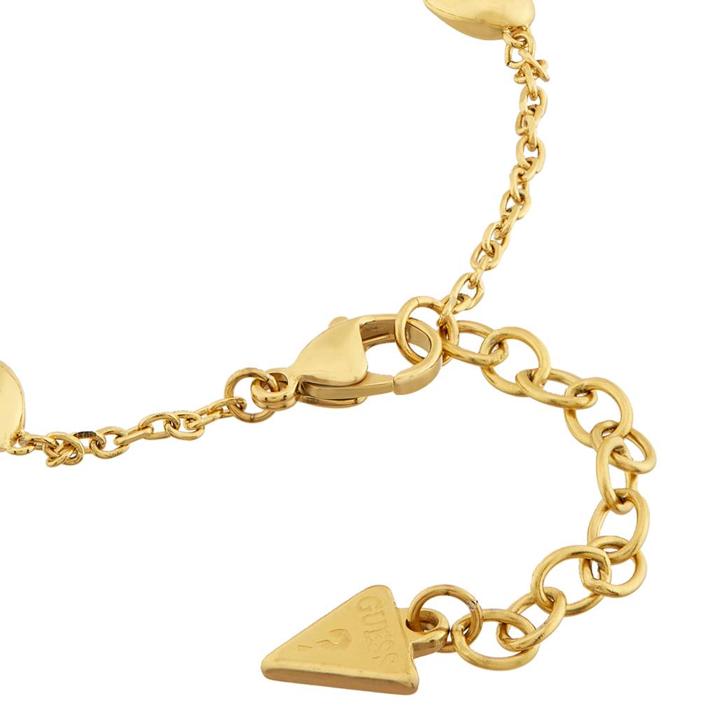 Guess In My Heart Gold-Plated Stainless Steel Bracelet For Women : UBB04492YGL