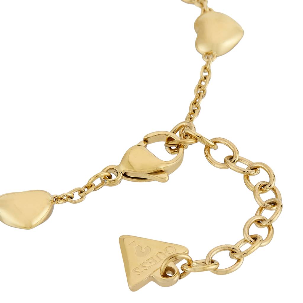 Guess In My Heart Gold-Plated Stainless Steel Bracelet For Women : UBB04492YGS