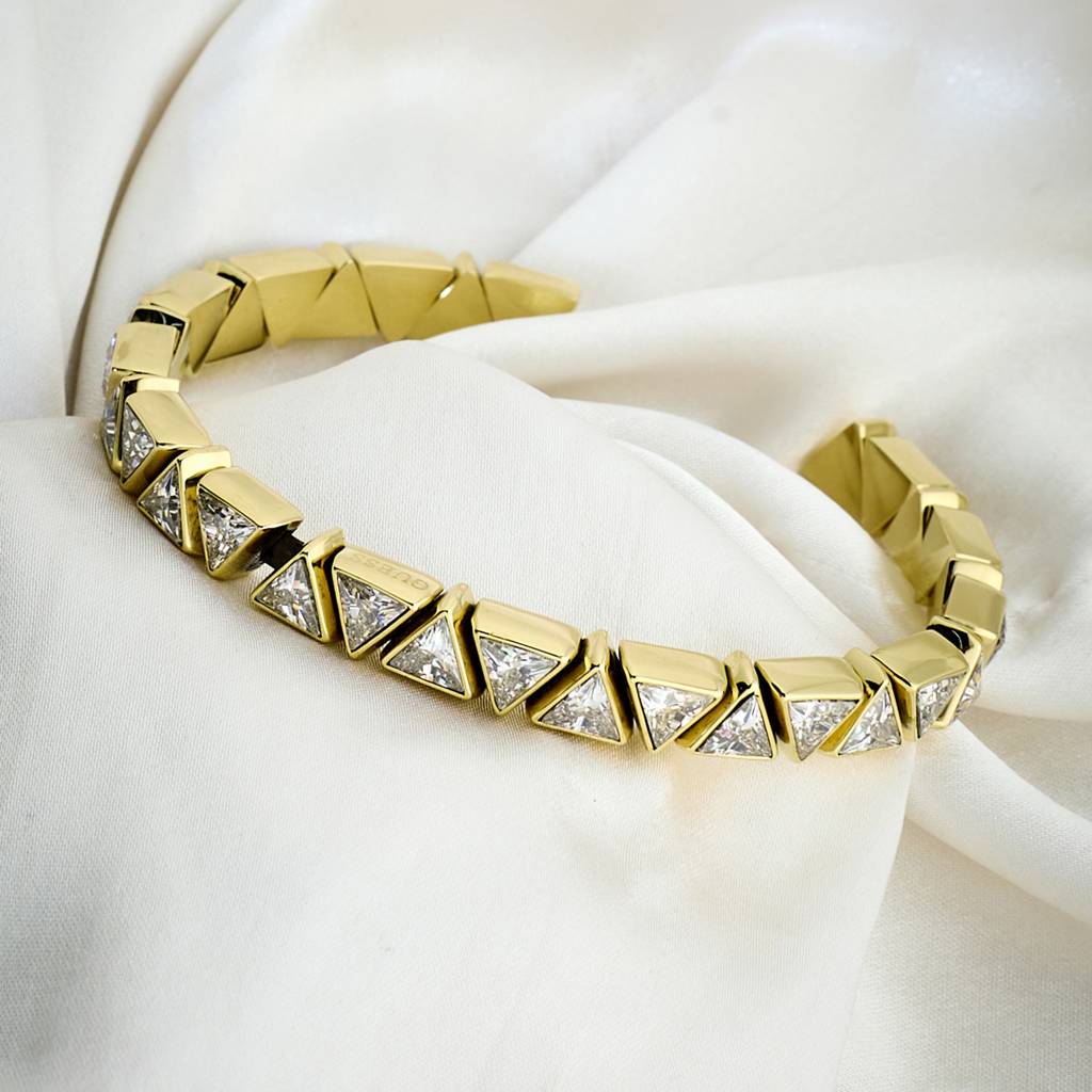 Guess Trinity Gold-Plated Stainless Steel Bracelet For Women