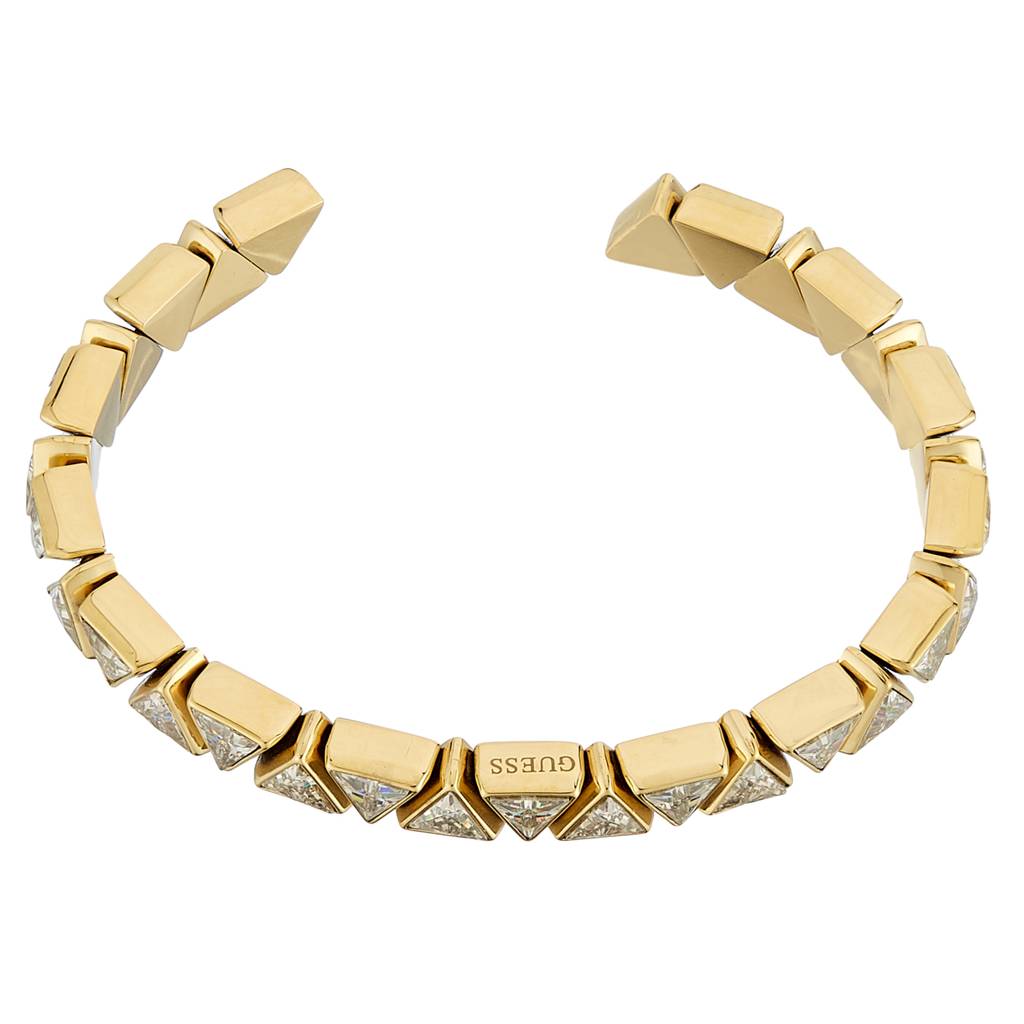 Guess Trinity Gold-Plated Stainless Steel Bracelet For Women : UBB04563YGL