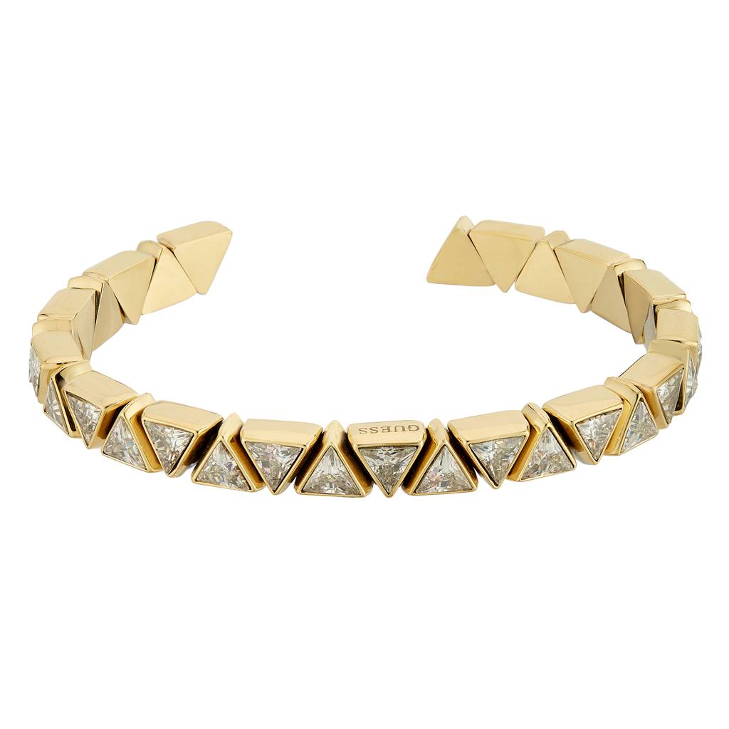 Guess Trinity Gold-Plated Stainless Steel Bracelet For Women : UBB04563YGL