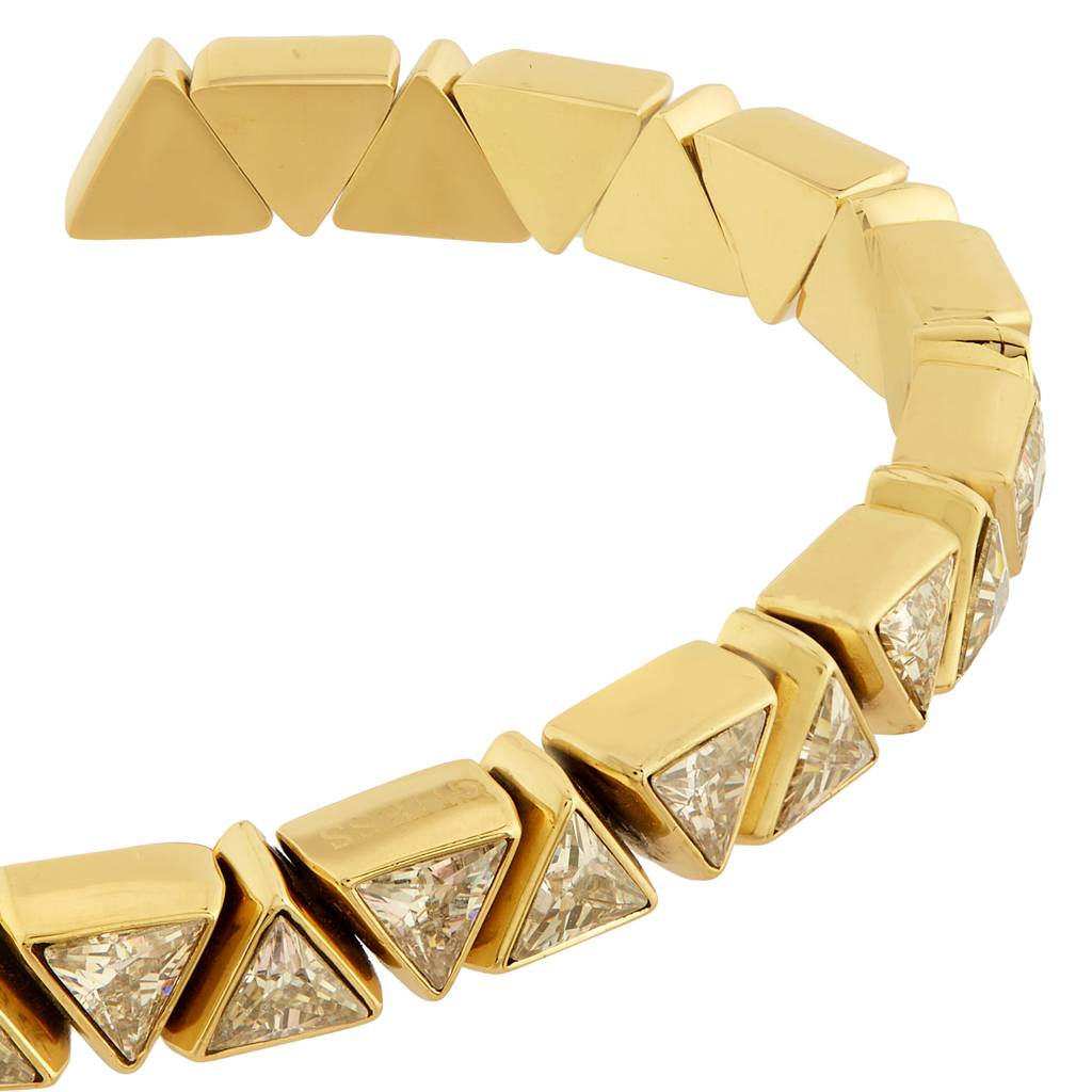 Guess Trinity Gold-Plated Stainless Steel Bracelet For Women : UBB04563YGL