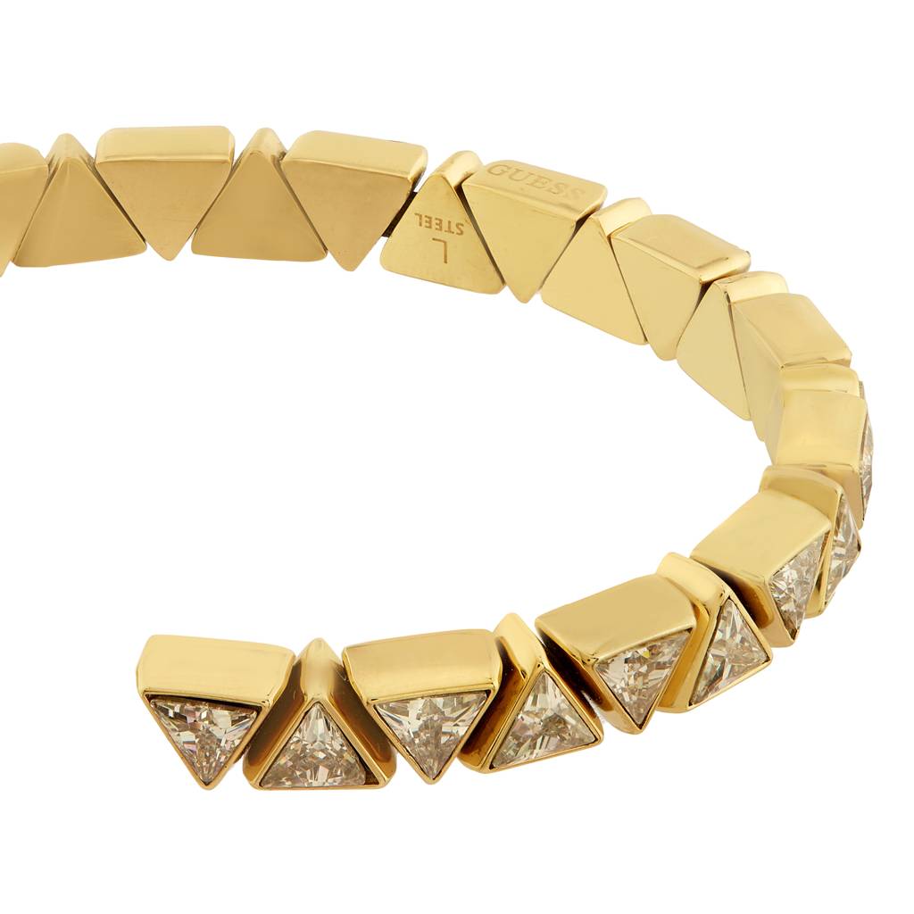 Guess Trinity Gold-Plated Stainless Steel Bracelet For Women : UBB04563YGL