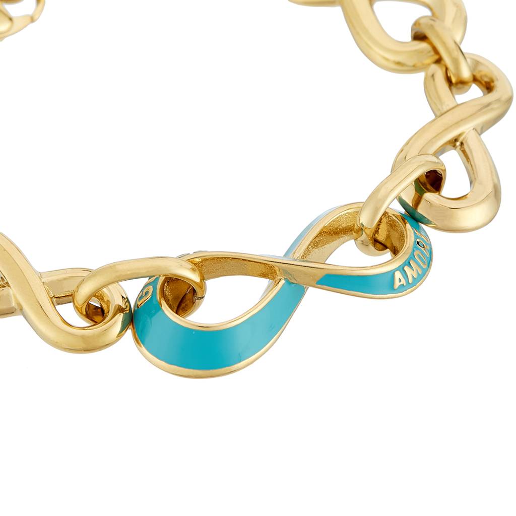 Guess Amore Gold-Plated Stainless Steel Bracelet For Women Small : UBB05044YGLBS