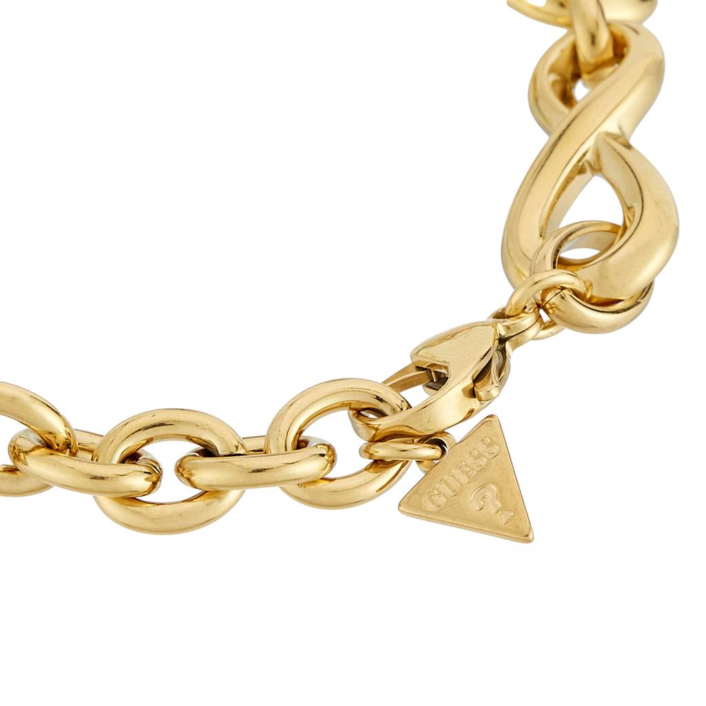 Guess Amore Gold-Plated Stainless Steel Bracelet For Women Small : UBB05044YGLBS