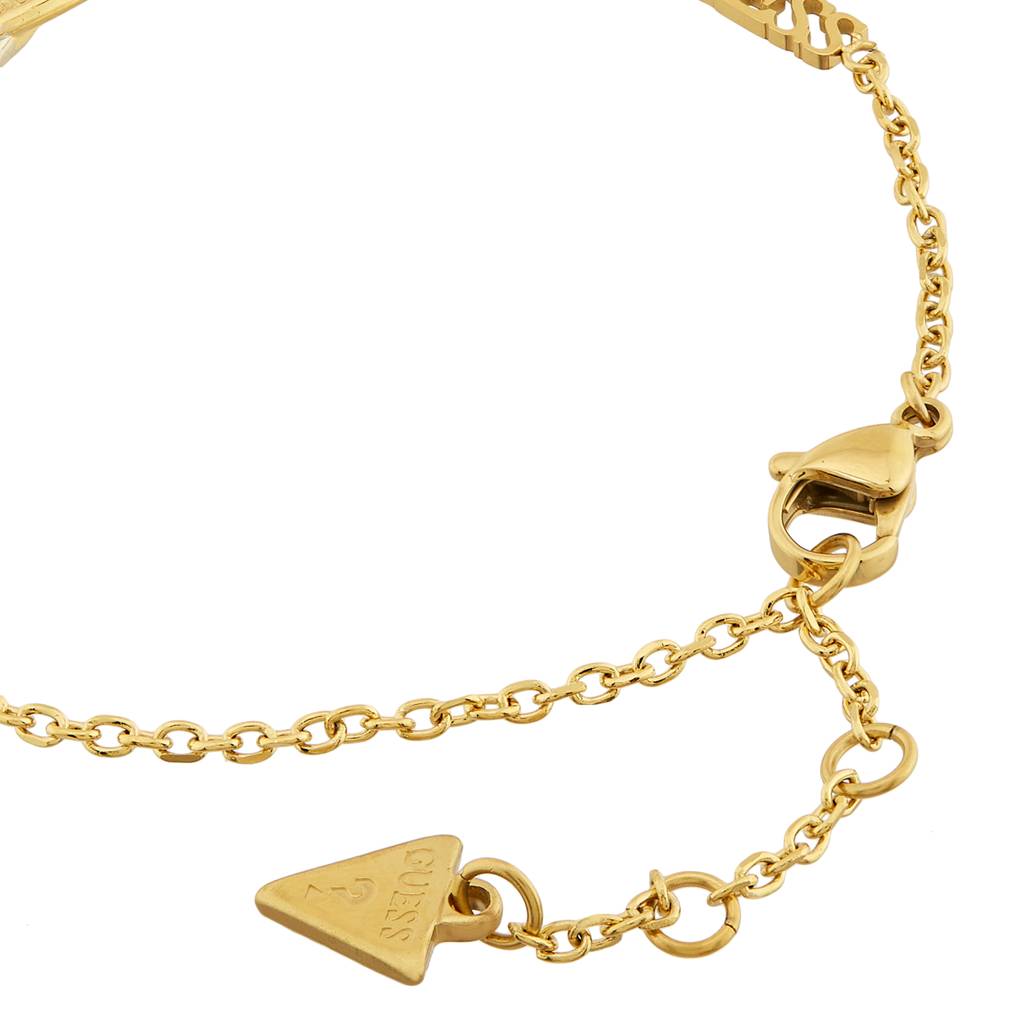 Guess Twist Gold-Plated Stainless Steel Bracelet For Women : UBB05067YGRHS