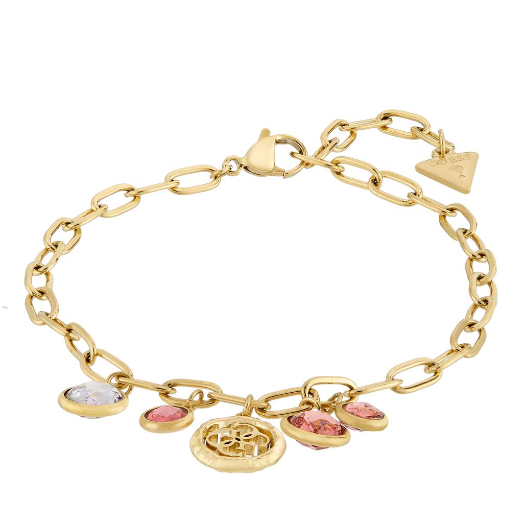 Guess Petra Gold-Plated Stainless Steel Bracelet For Women Large : UBB05096YGFCL