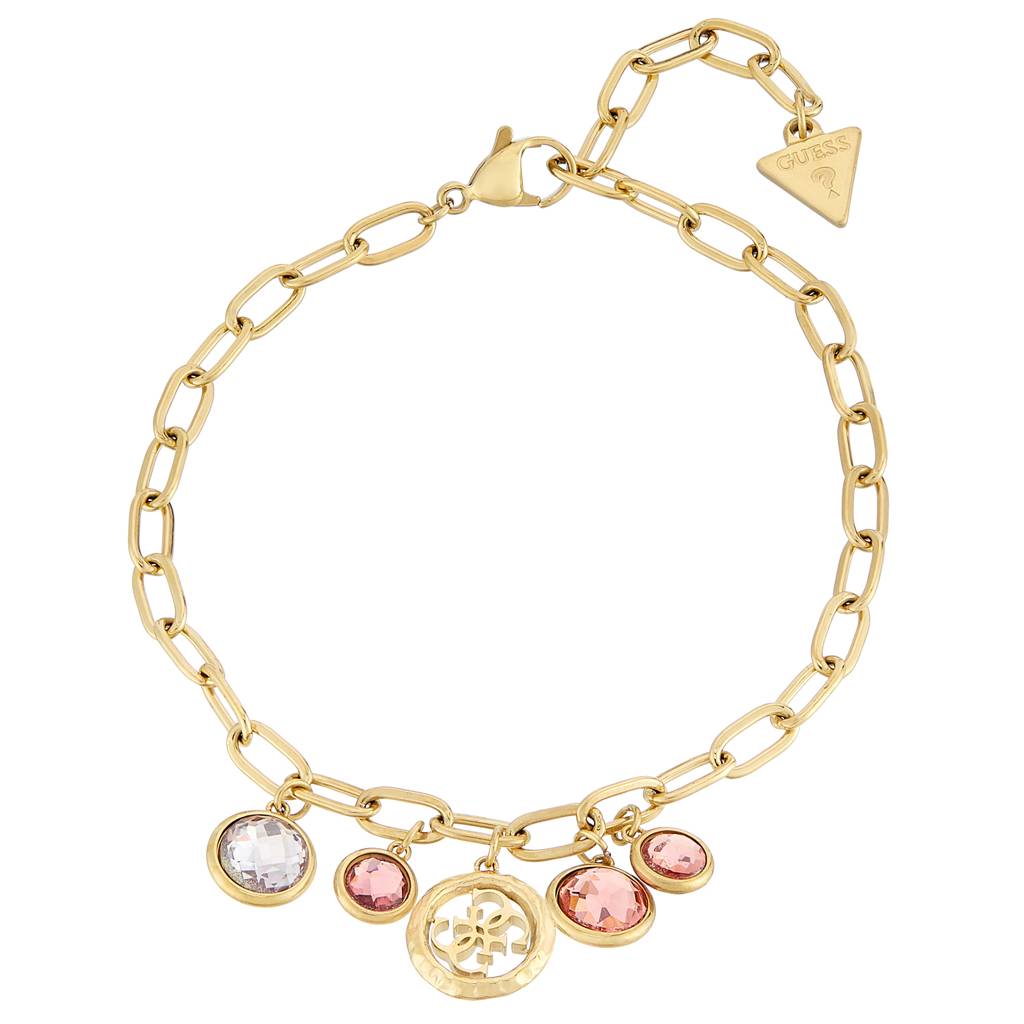 Guess Petra Gold-Plated Stainless Steel Bracelet For Women Large : UBB05096YGFCL