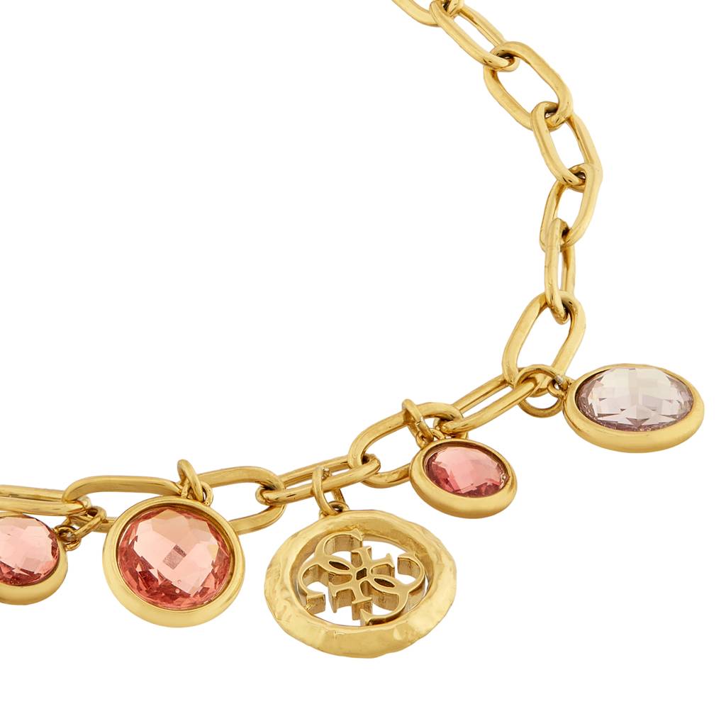 Guess Petra Gold-Plated Stainless Steel Bracelet For Women Large : UBB05096YGFCL