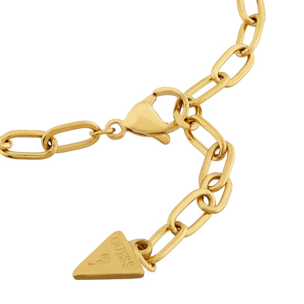 Guess Petra Gold-Plated Stainless Steel Bracelet For Women Large : UBB05096YGFCL