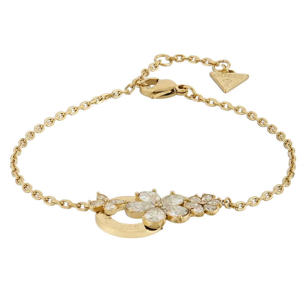 Guess Lily Gold-Plated Stainless Steel Chain Bracelet For Women : UBB05106YGL