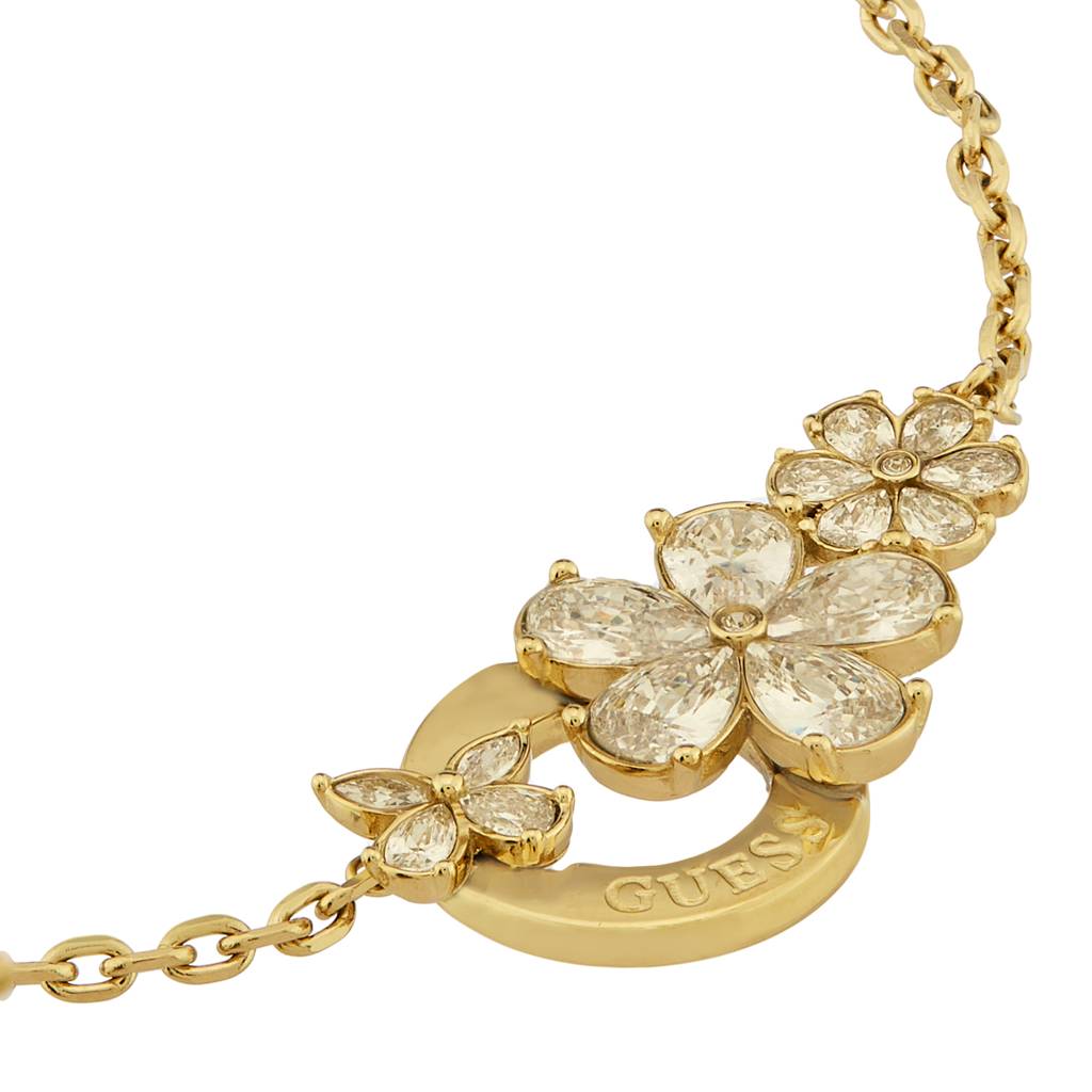 Guess Lily Gold-Plated Stainless Steel Chain Bracelet For Women : UBB05106YGL