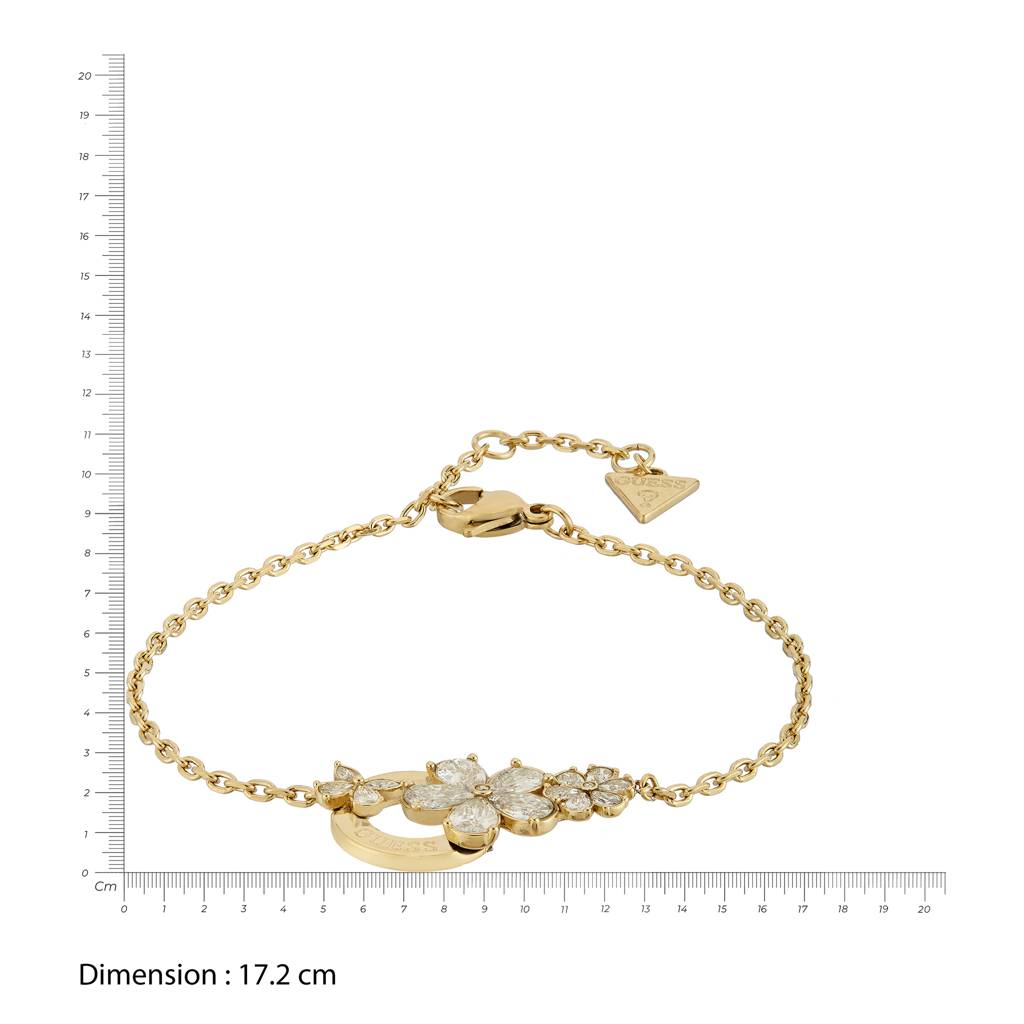 Guess Lily Gold-Plated Stainless Steel Chain Bracelet For Women : UBB05106YGL