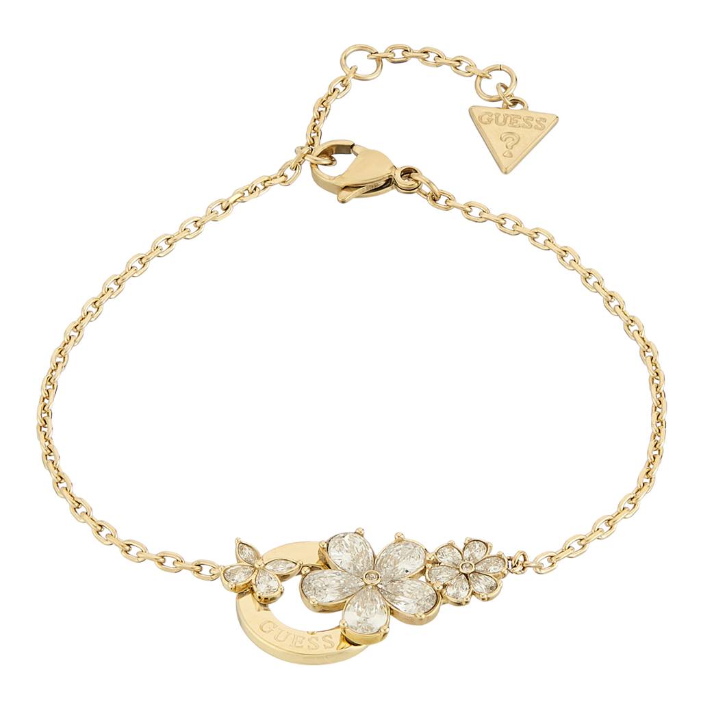 Guess Lily Gold-Plated Stainless Steel Chain Bracelet For Women : UBB05106YGS